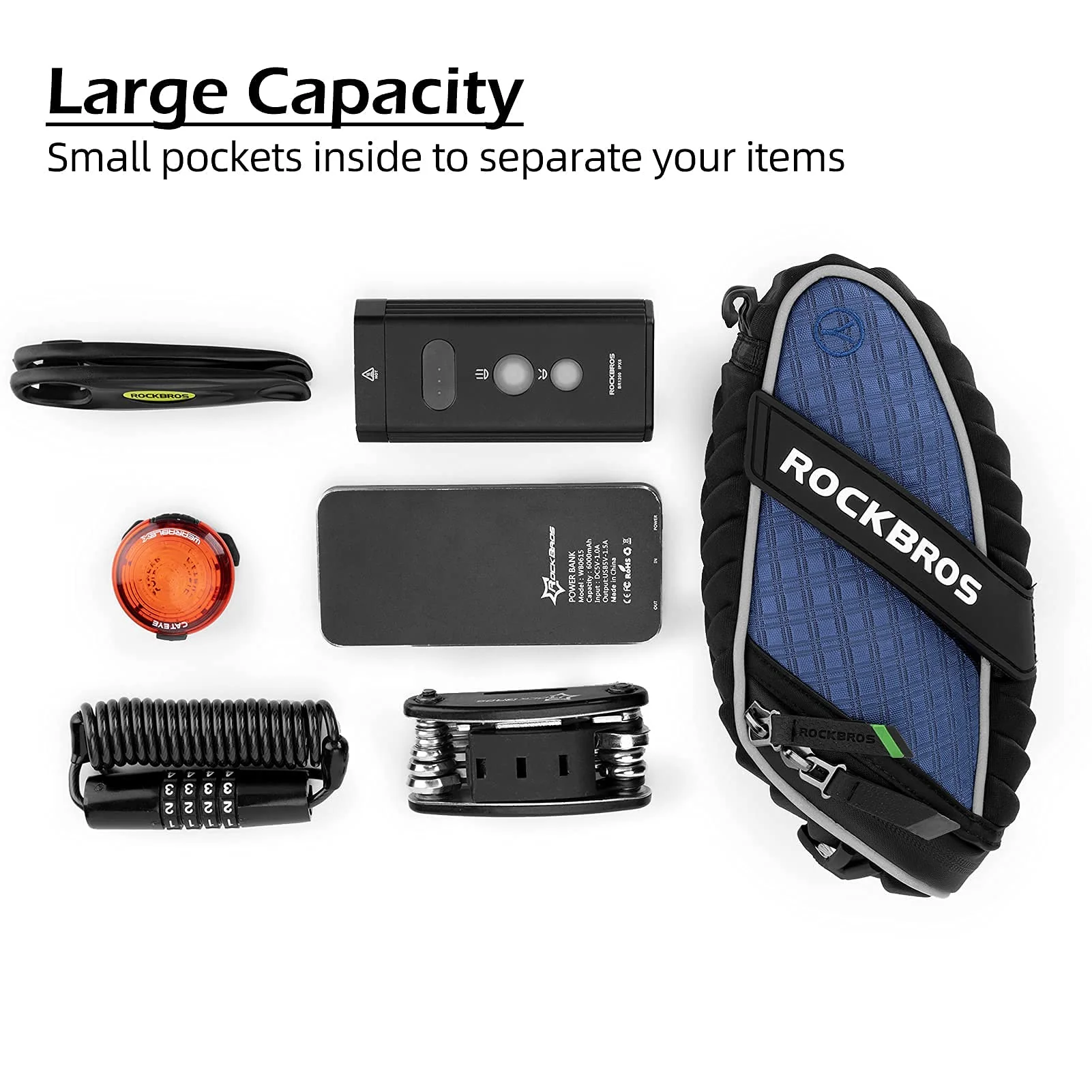 ROCKBROS  Bicycle Saddle Bag Under Seat 3D Shell Cycling Seat Pack - Image 10