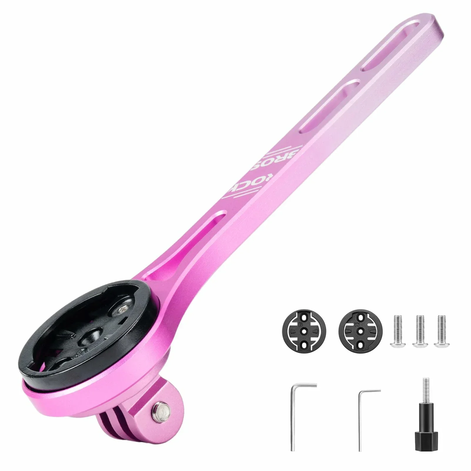 ROCKBROS Bike Aluminum Computer Mount compatible with Garmin, Wahoo, Bryton, and GoPro