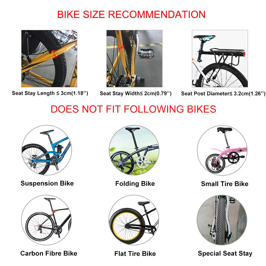 ROCKBROS Bike Cargo Rack Most 165lbs Capacity - Image 7