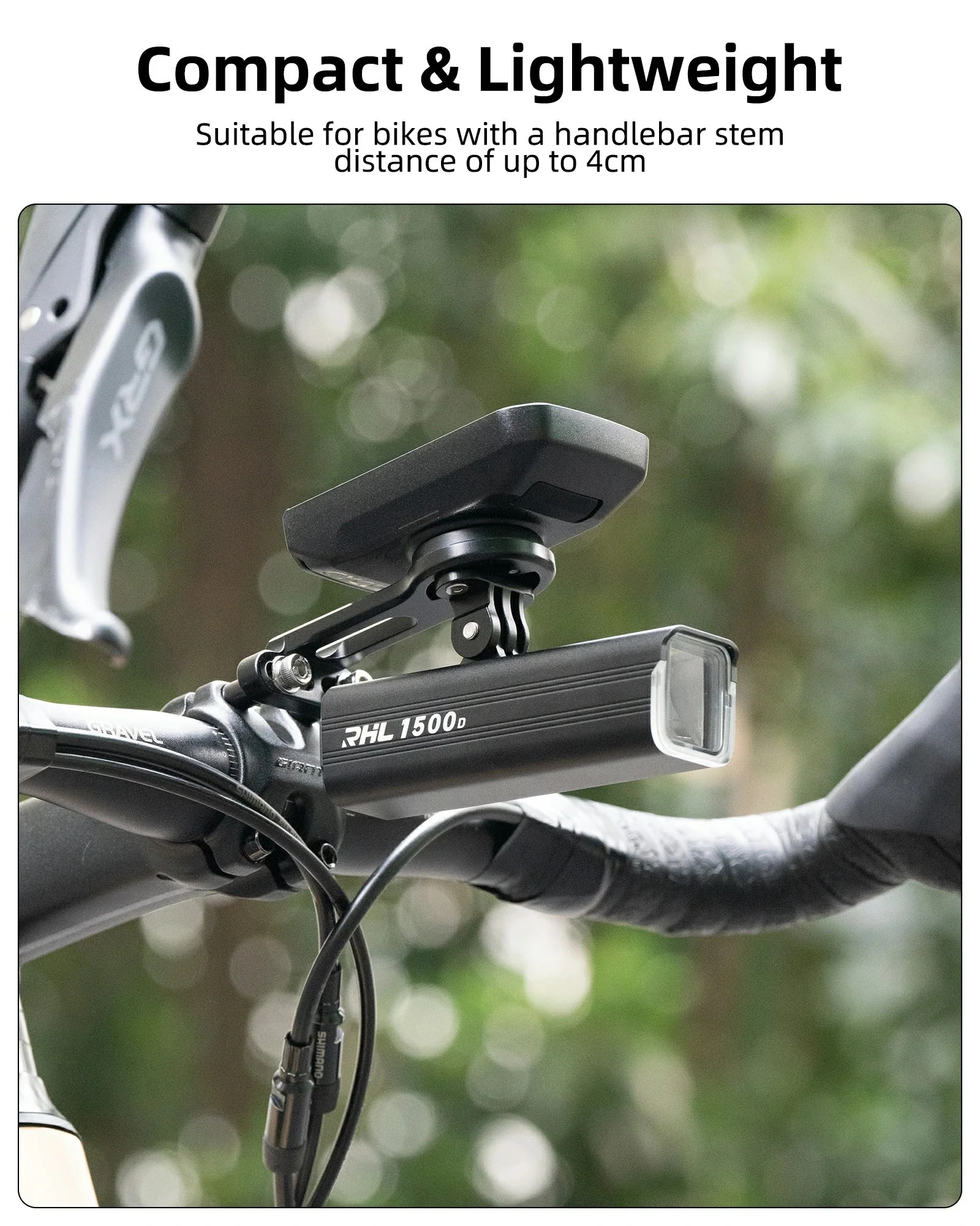 ROCKBROS Bike Computer Mount Out-Front Aluminum Integrated Bicycle Cycling Computer Mount - Image 6