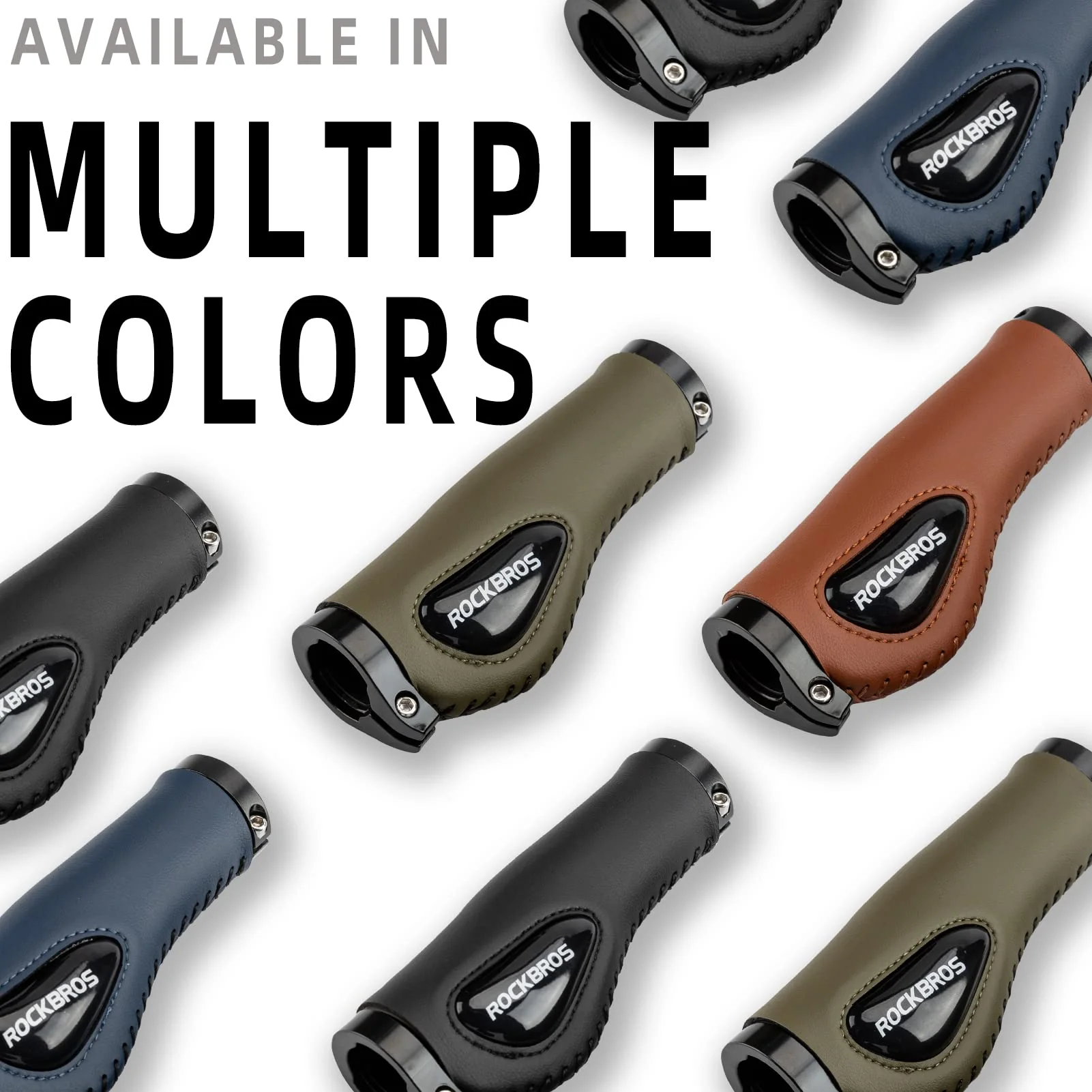 ROCKBROS Bike Handle Grips Ergonomics Design Soft Gel Dual Lock - Image 14