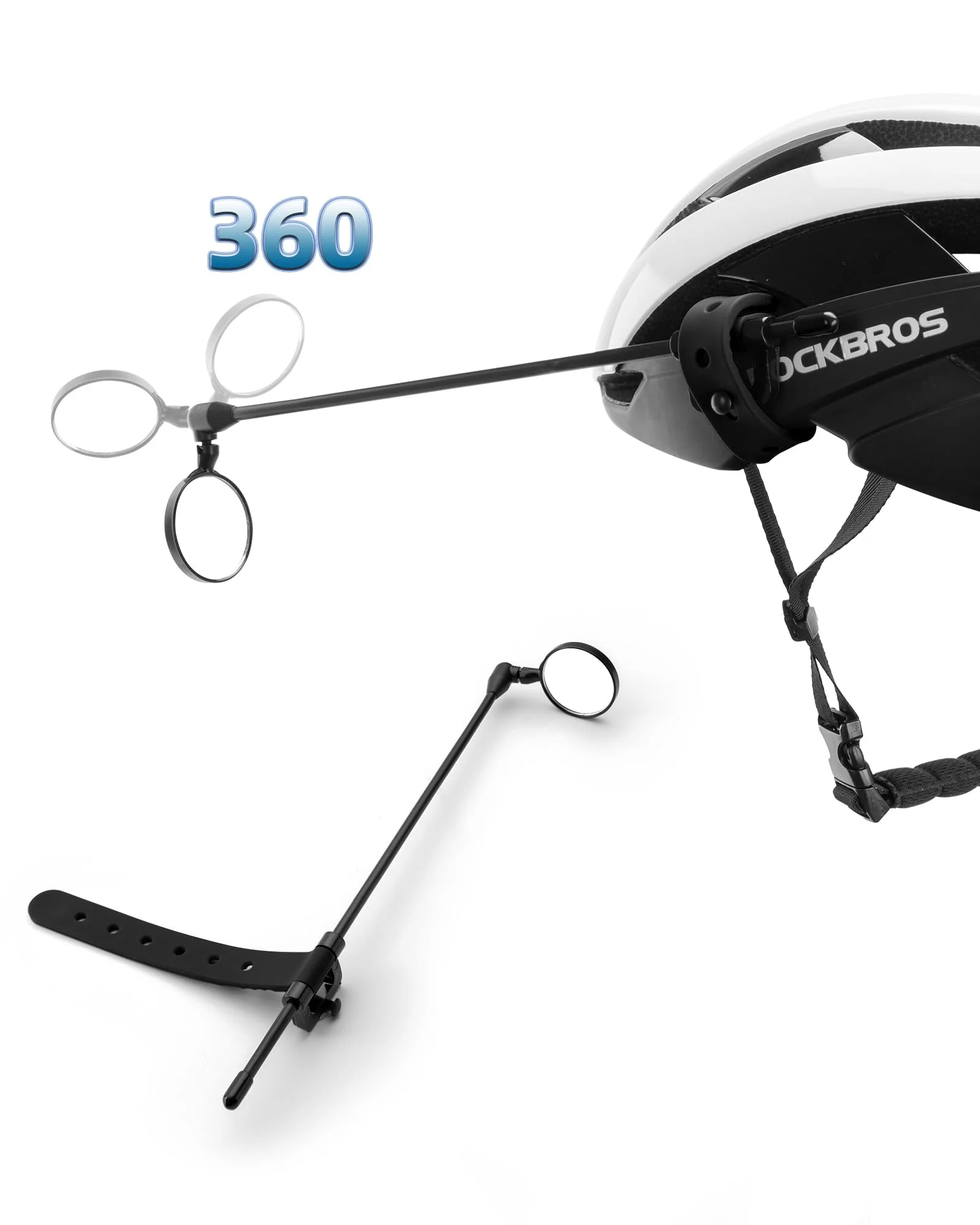 ROCKBROS Bike Helmet Mirror Detachable Fixing Way ycling Mirror - Image 7