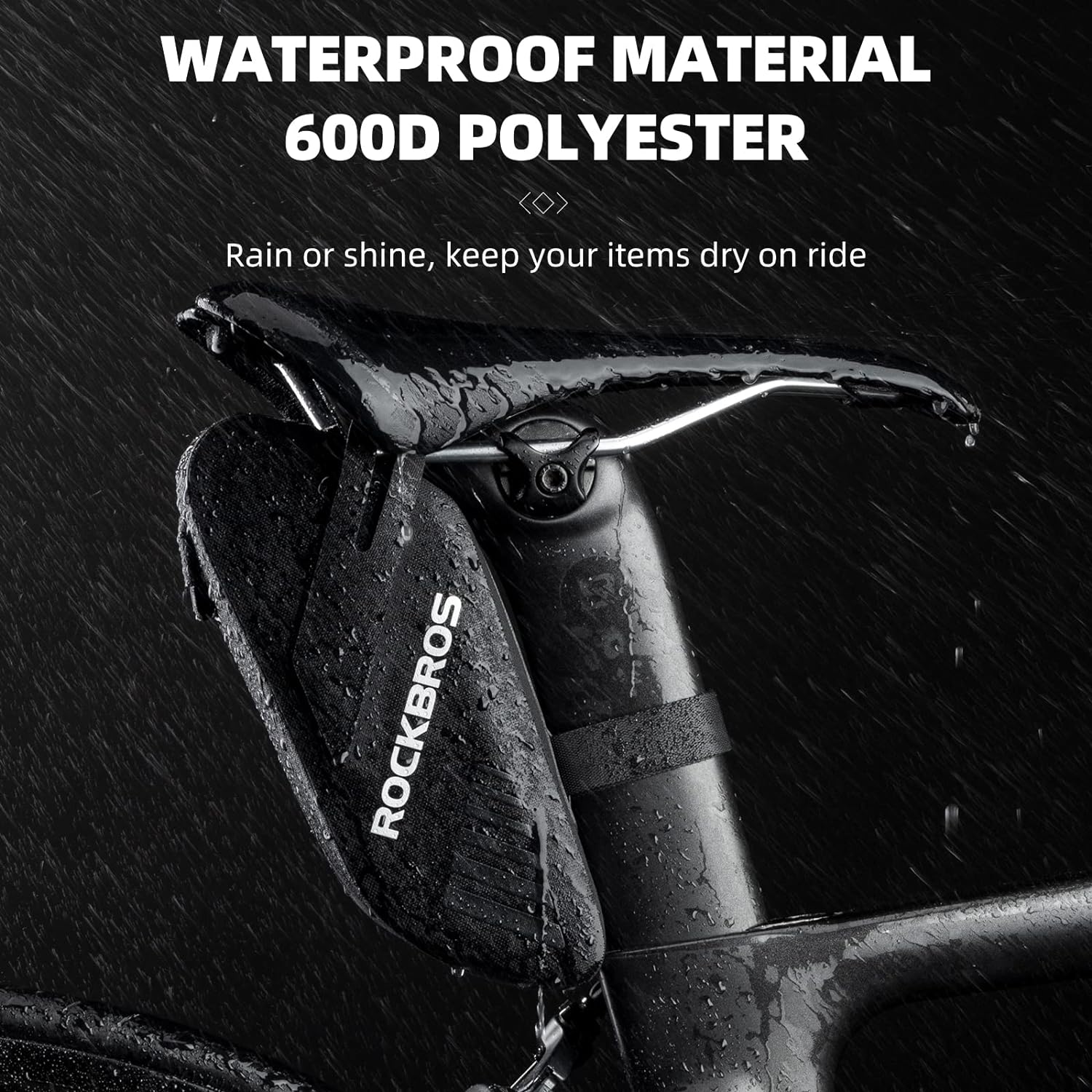 ROCKBROS Bike Saddle Bag Waterproof  0.6L Mini - Image 3