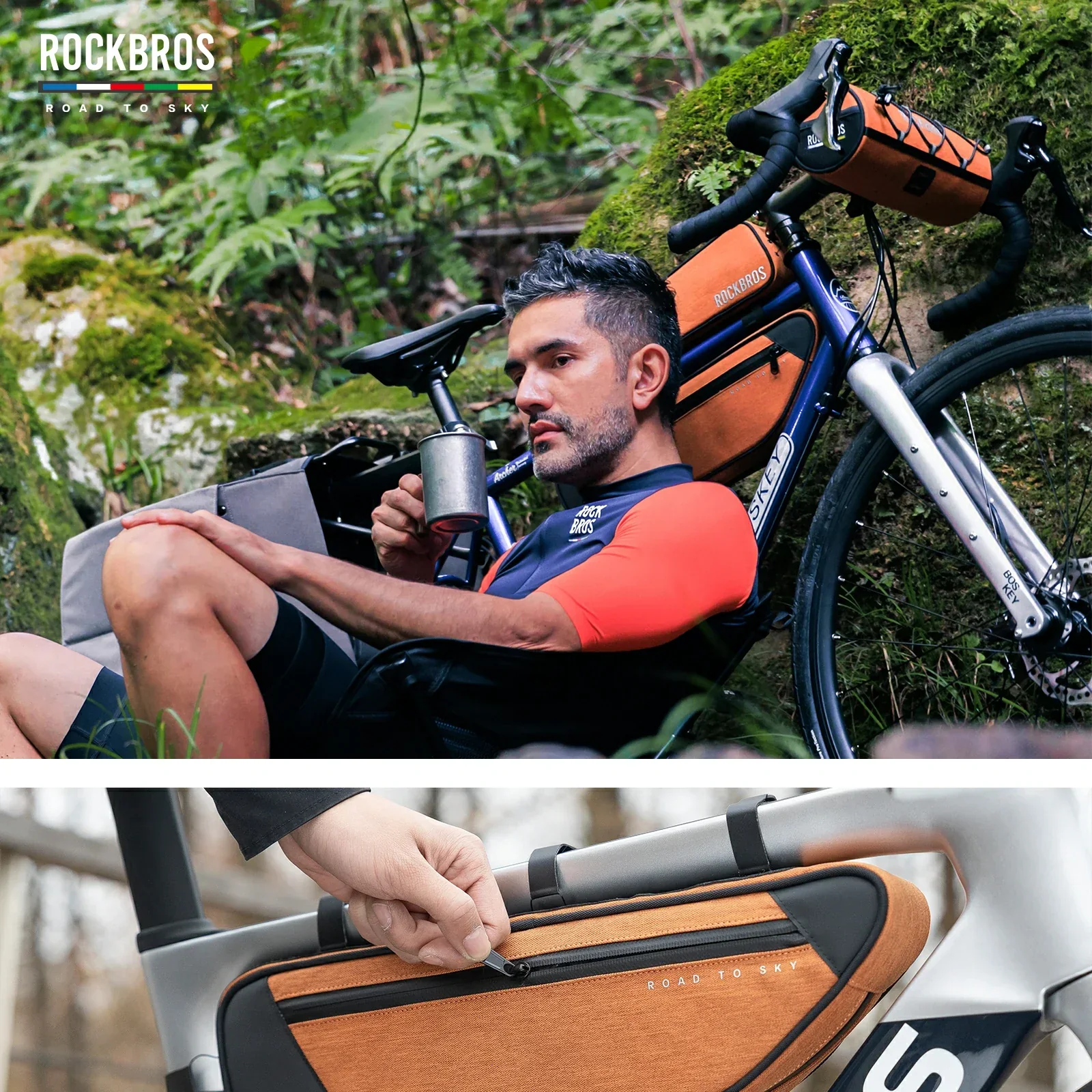 ROCKBROS Bike Triangle Bag-Road to sky - Image 41