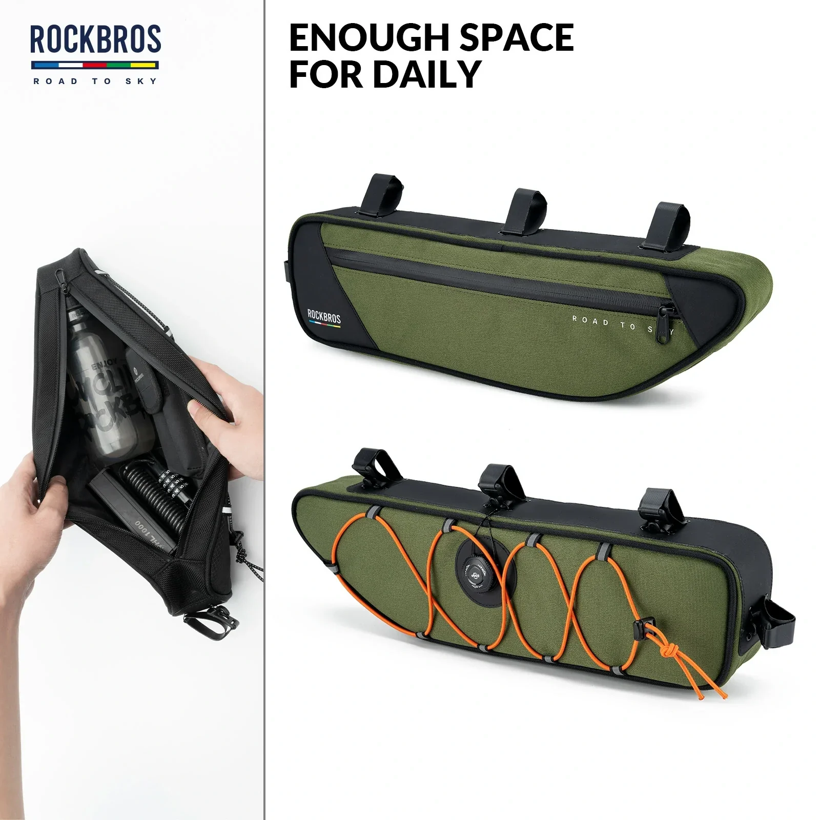 ROCKBROS Bike Triangle Bag-Road to sky - Image 9