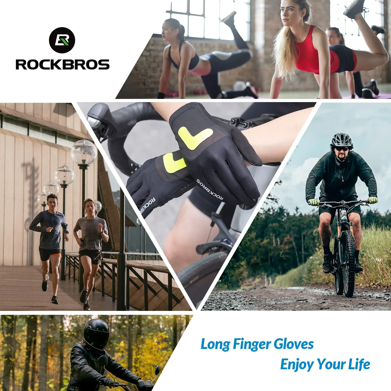 ROCKBROS Breathable Touchscreen Non-Slip Lightweight Cycling Gloves for MTB - Image 7