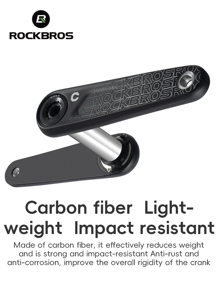 ROCKBROS Carbon Fiber Bike Crankset - Image 7
