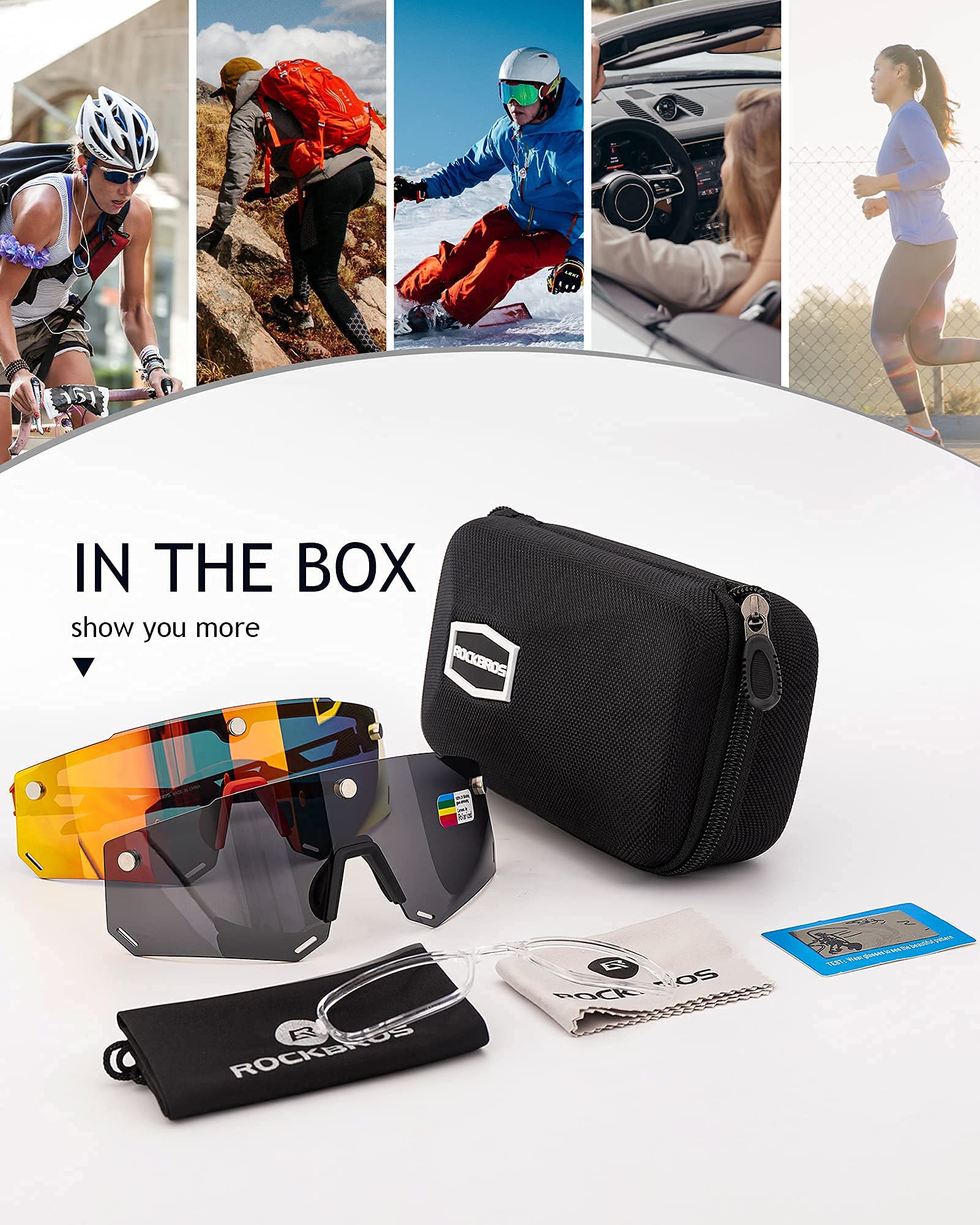 ROCKBROS Cycling Glasses for Men Women Polarized Sunglasses Two Lens for Replace - Image 27