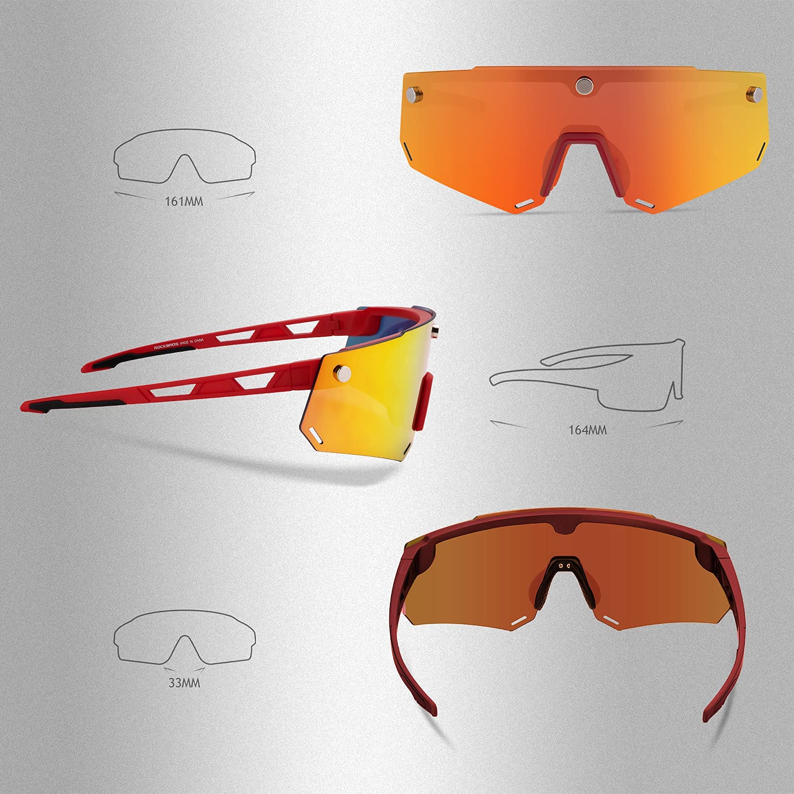 ROCKBROS Cycling Glasses for Men Women Polarized Sunglasses Two Lens for Replace - Image 28