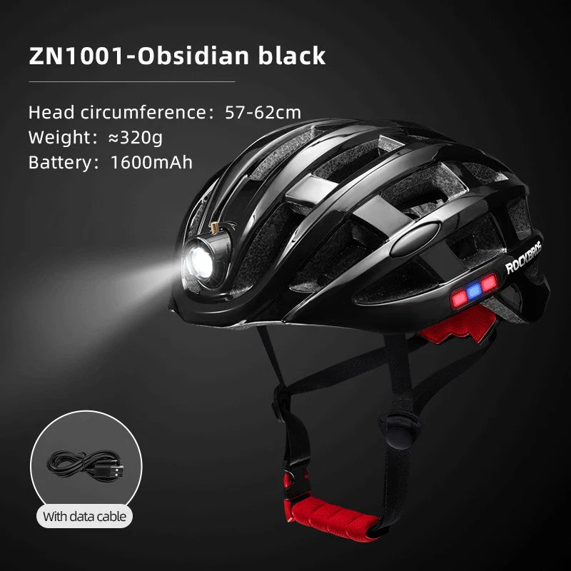 ROCKBROS Cycling Light Helmet 3Modes Bike Ultralight Helmet Electric USB - Image 2