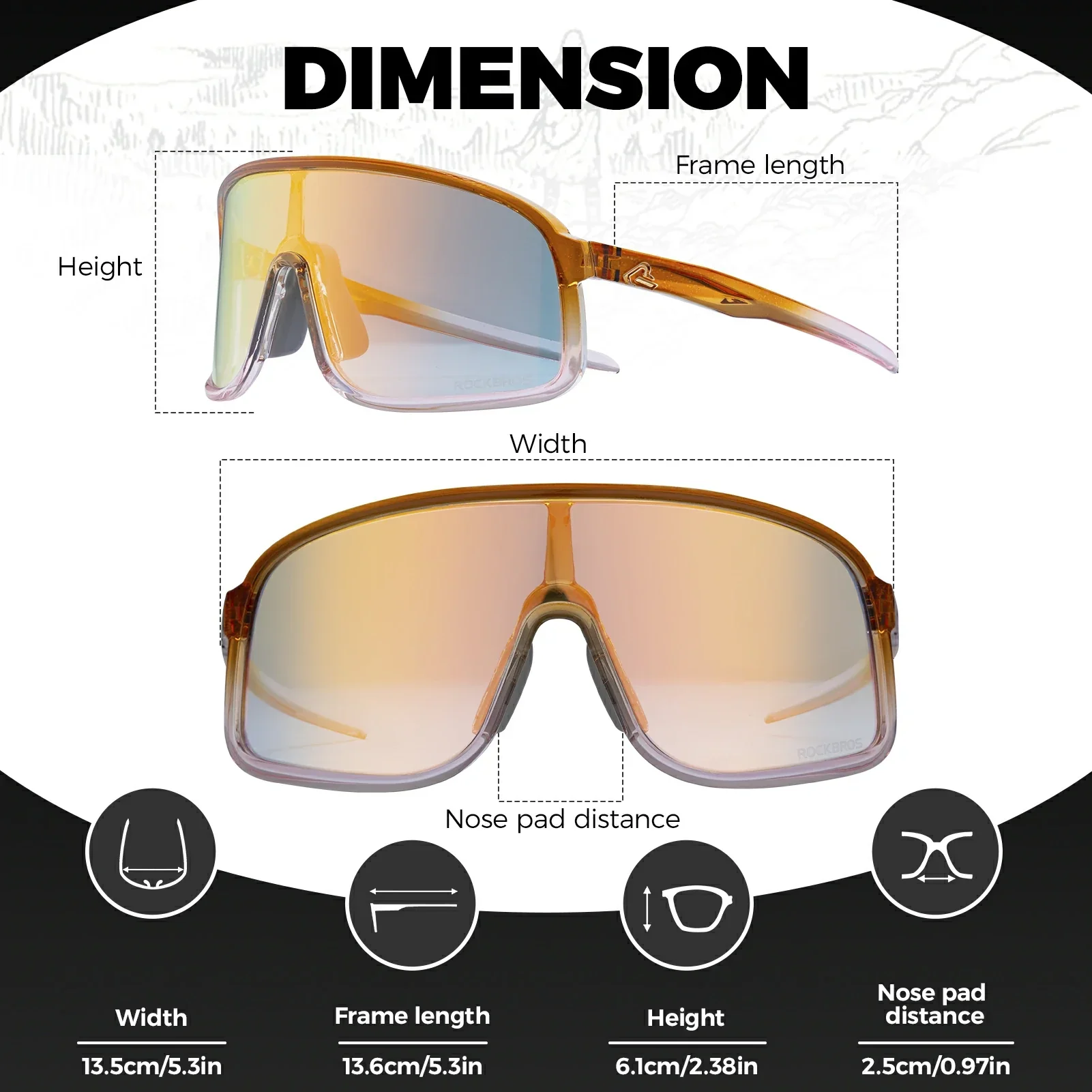 ROCKBROS Cycling Sunglasses Photochromic Polarized Sports Glasses UV400 Unisex - Image 22
