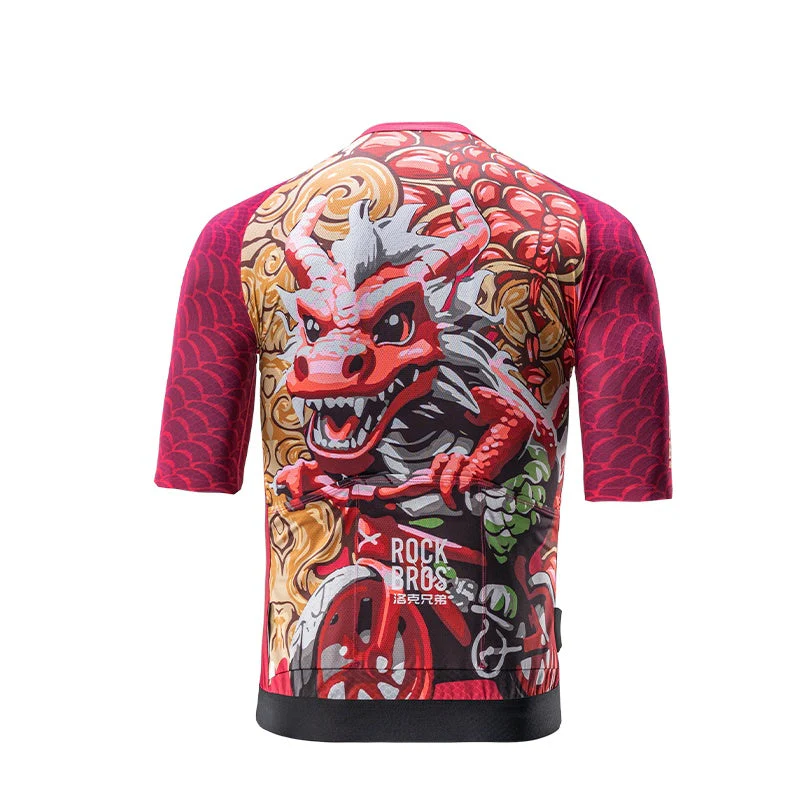 ROCKBROS Dragon Year Paint Model Series Quick Dry Cycling Jersey for Spring Summer - Image 2