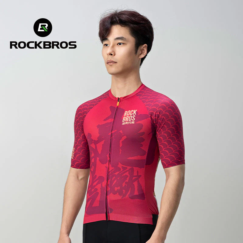ROCKBROS Dragon Year Paint Model Series Quick Dry Cycling Jersey for Spring Summer - Image 5