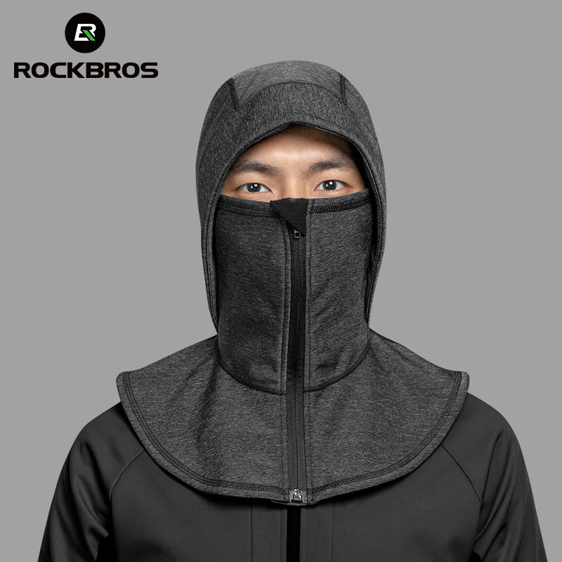 ROCKBROS Fleece-Lined Warmth Windproof Balaclava Ski Mask Reflective Logo - Image 6
