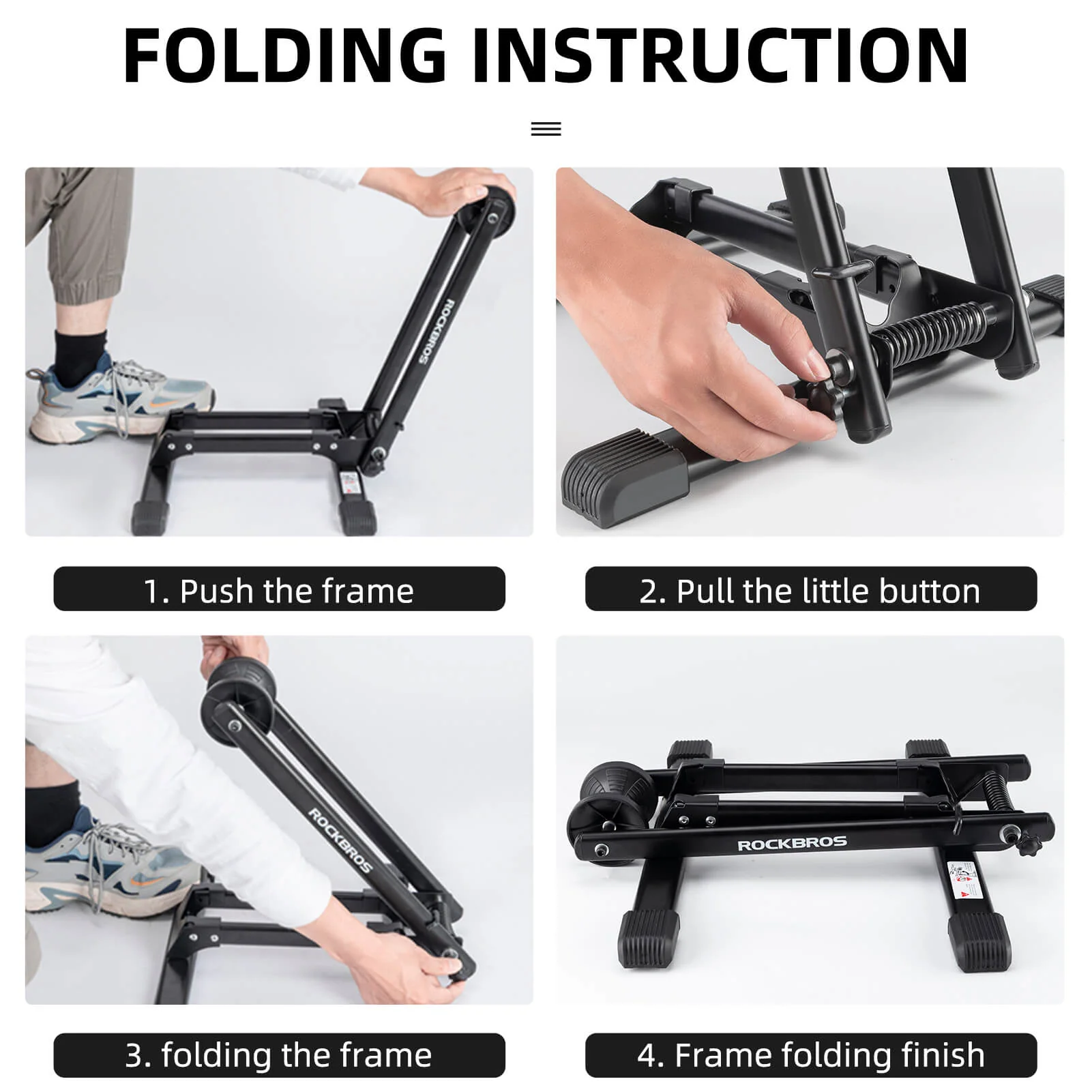 ROCKBROS Foldable Bike Stand Portable Bicycle Rack for Easy Storage - Image 11