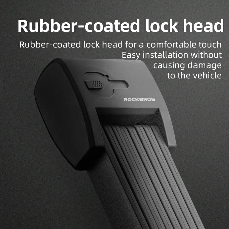 ROCKBROS Folding Bike Lock Smart Fingerprint Heavy Duty Anti Theft Bike Lock - Image 15