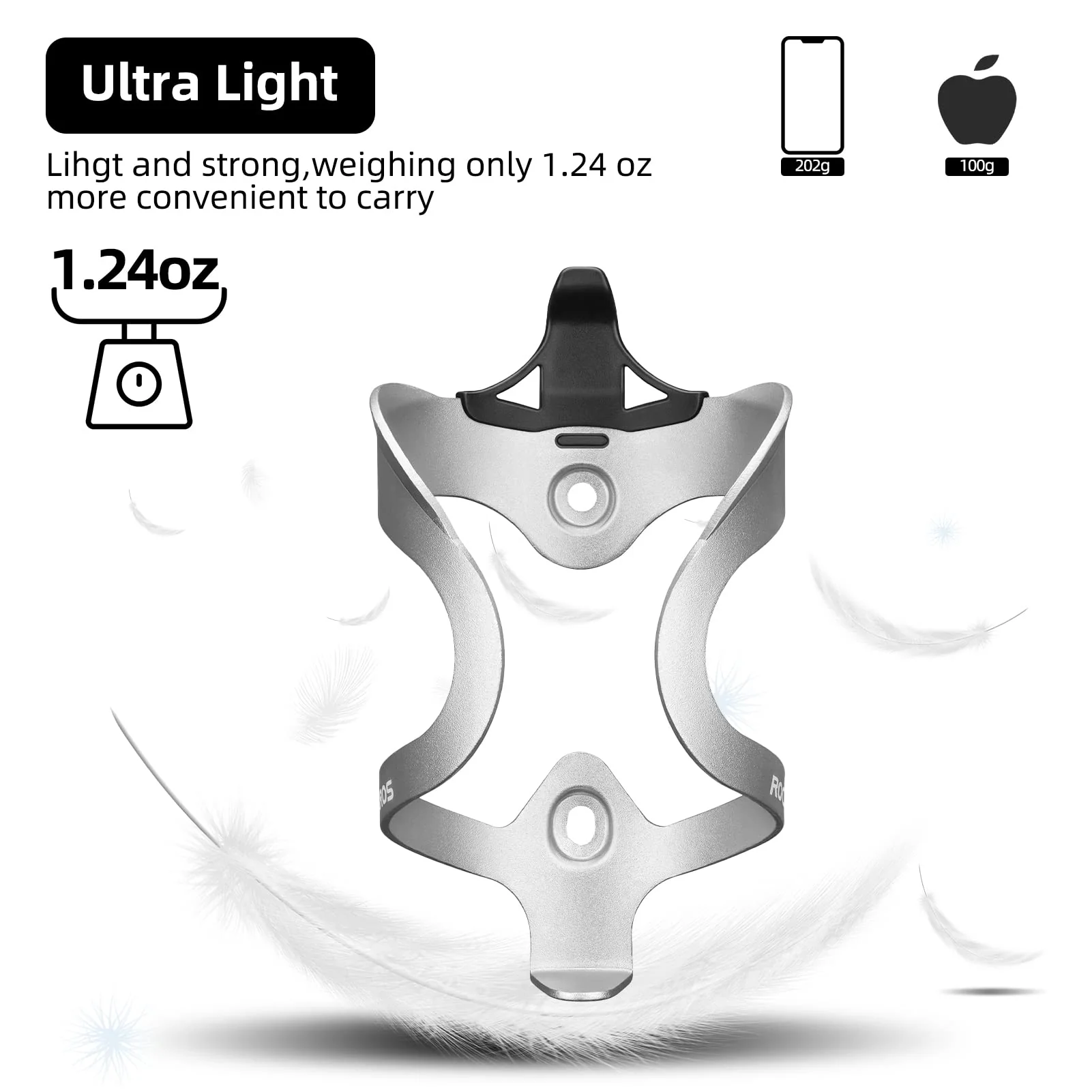 ROCKBROS Lightweight Alloy Bike Water Bottle Holder for Road Mountain Bikes - Image 14