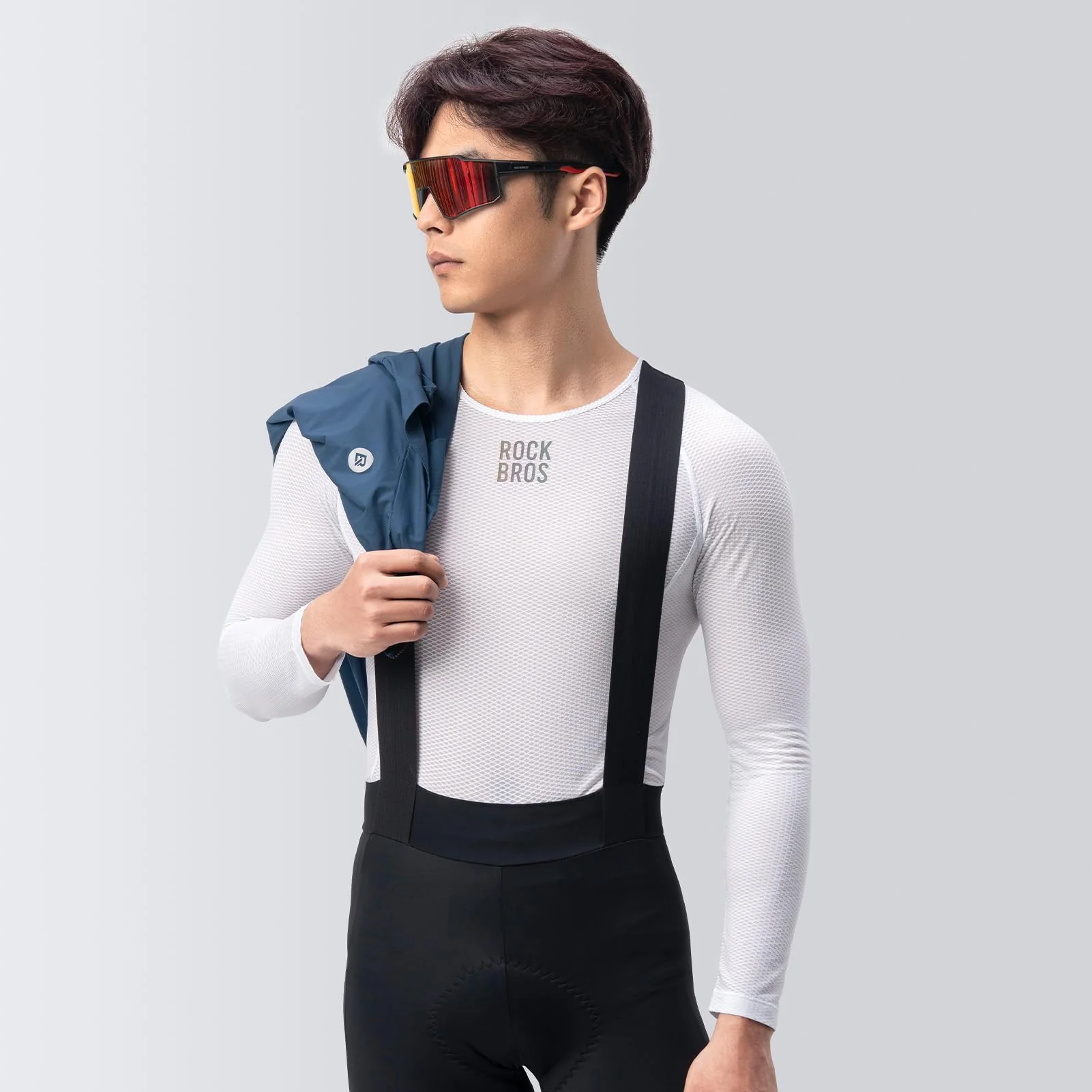 ROCKBROS Men's Long Sleeve Cycling Jersey Quick-Dry Seamless Underlayer - Image 6