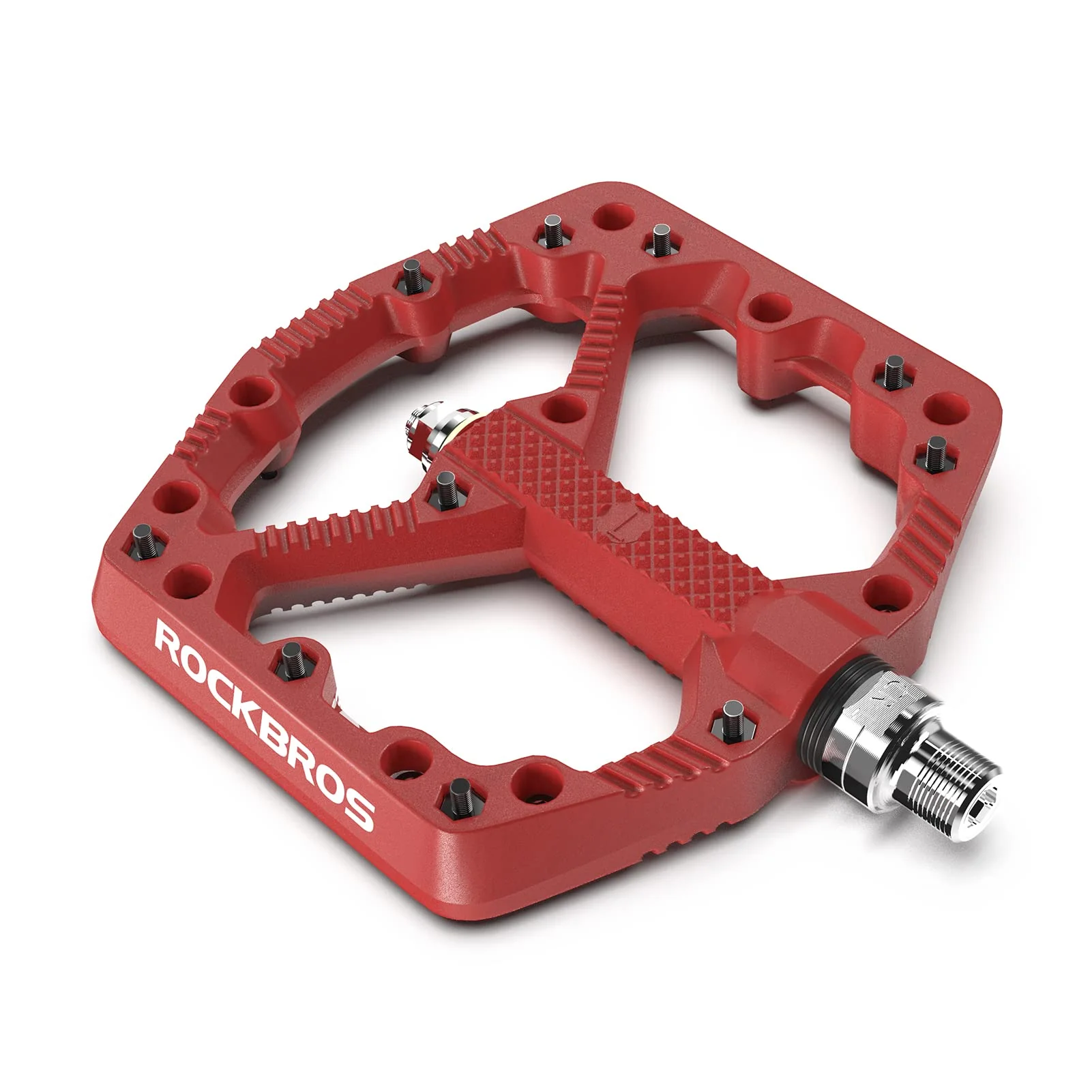 ROCKBROS Mountain Bike Pedals Flat MTB Pedals Nylon Fiber Bicycle Platform Pedals - Image 2