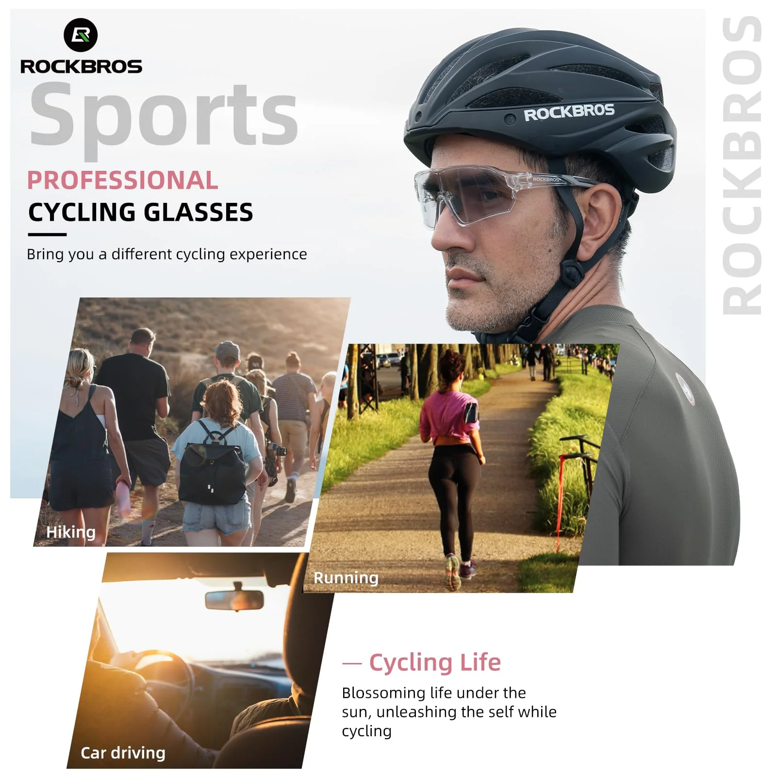 ROCKBROS Photochromic Sunglasses Thicken PC Lenses With UV400 Protection Coating - Image 33