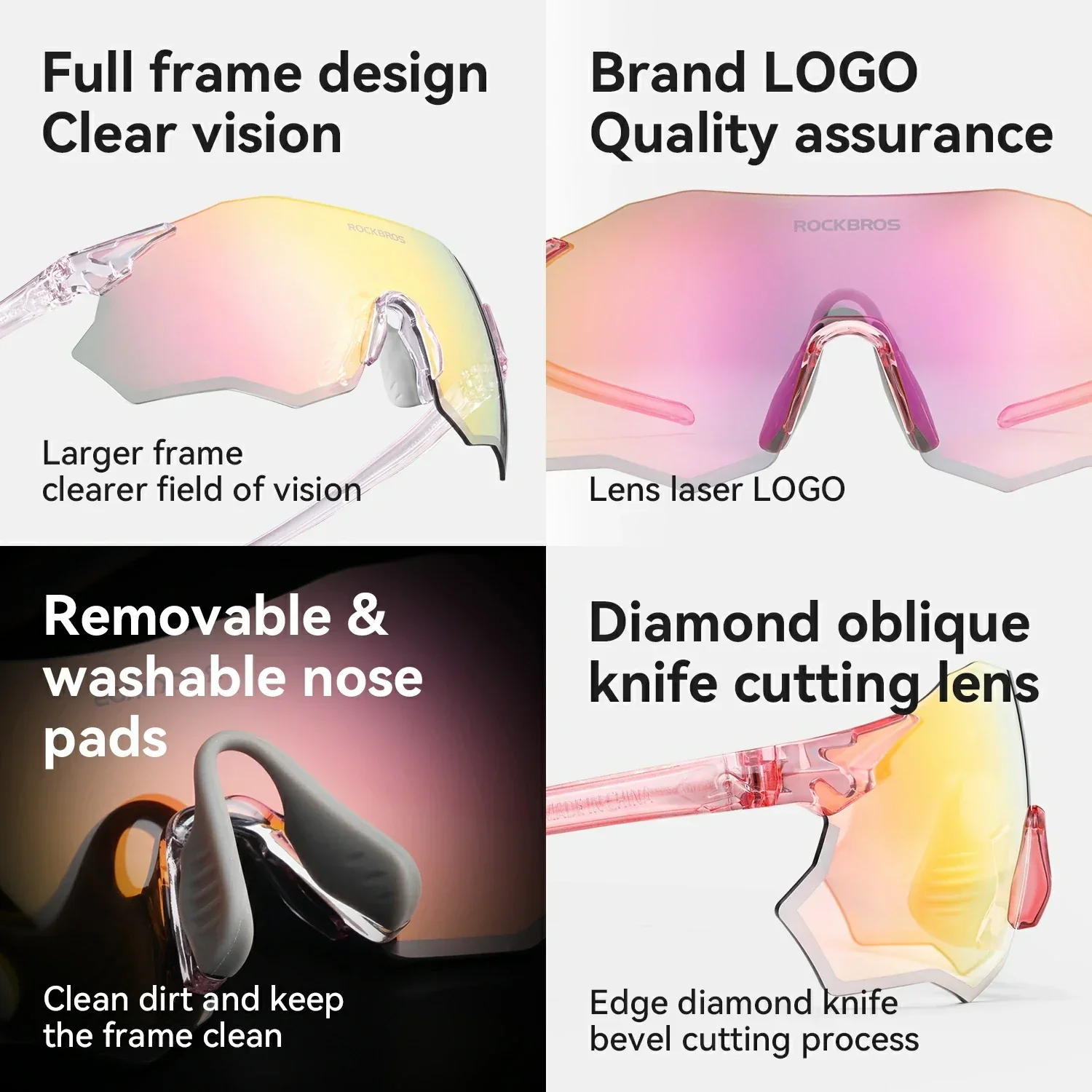 ROCKBROS Polarized Cycling Sunglasses with UV400 Protection Lightweight Durable - Image 13