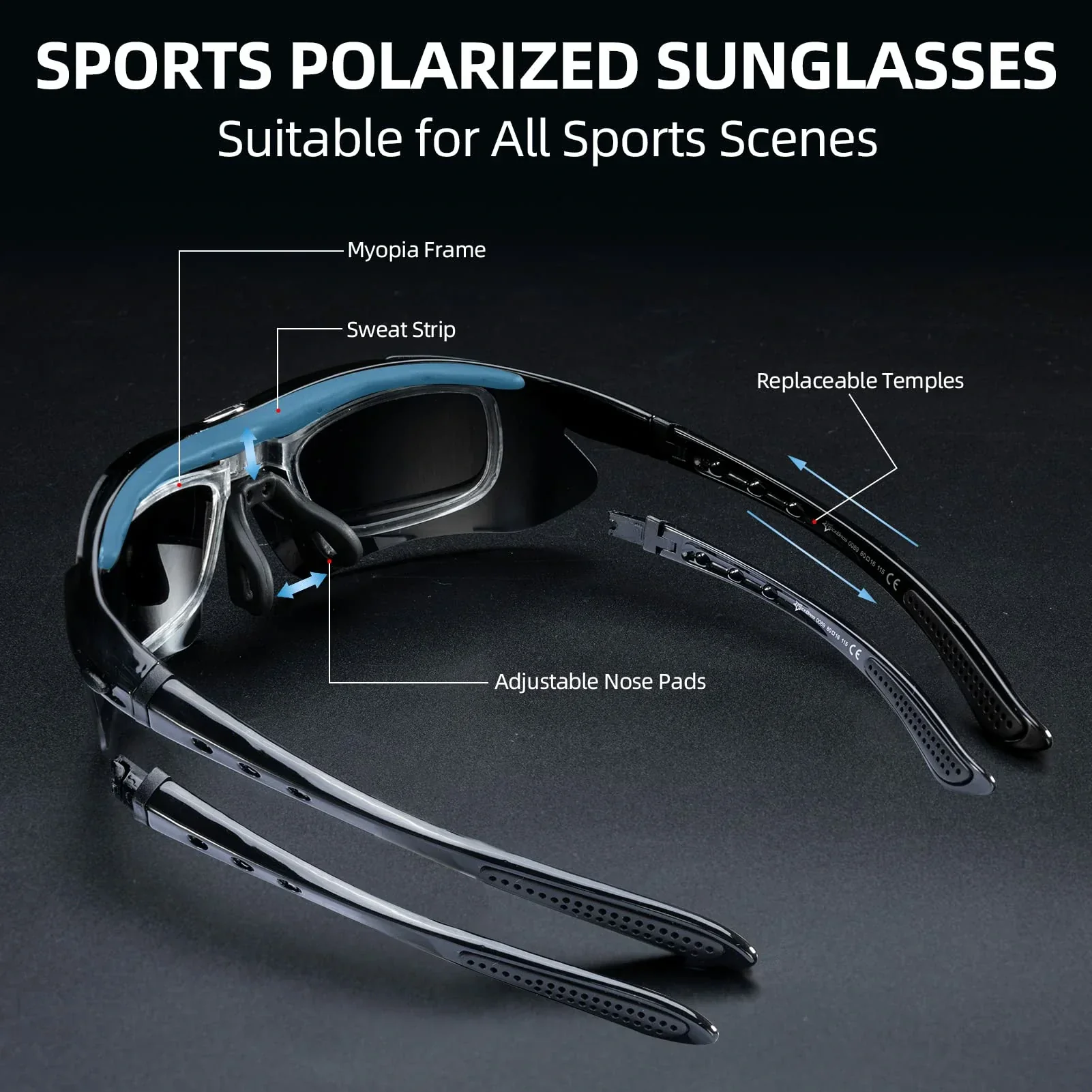 ROCKBROS Polarized Sports Sunglasses UV Protection Cycling Glasses - Image 3