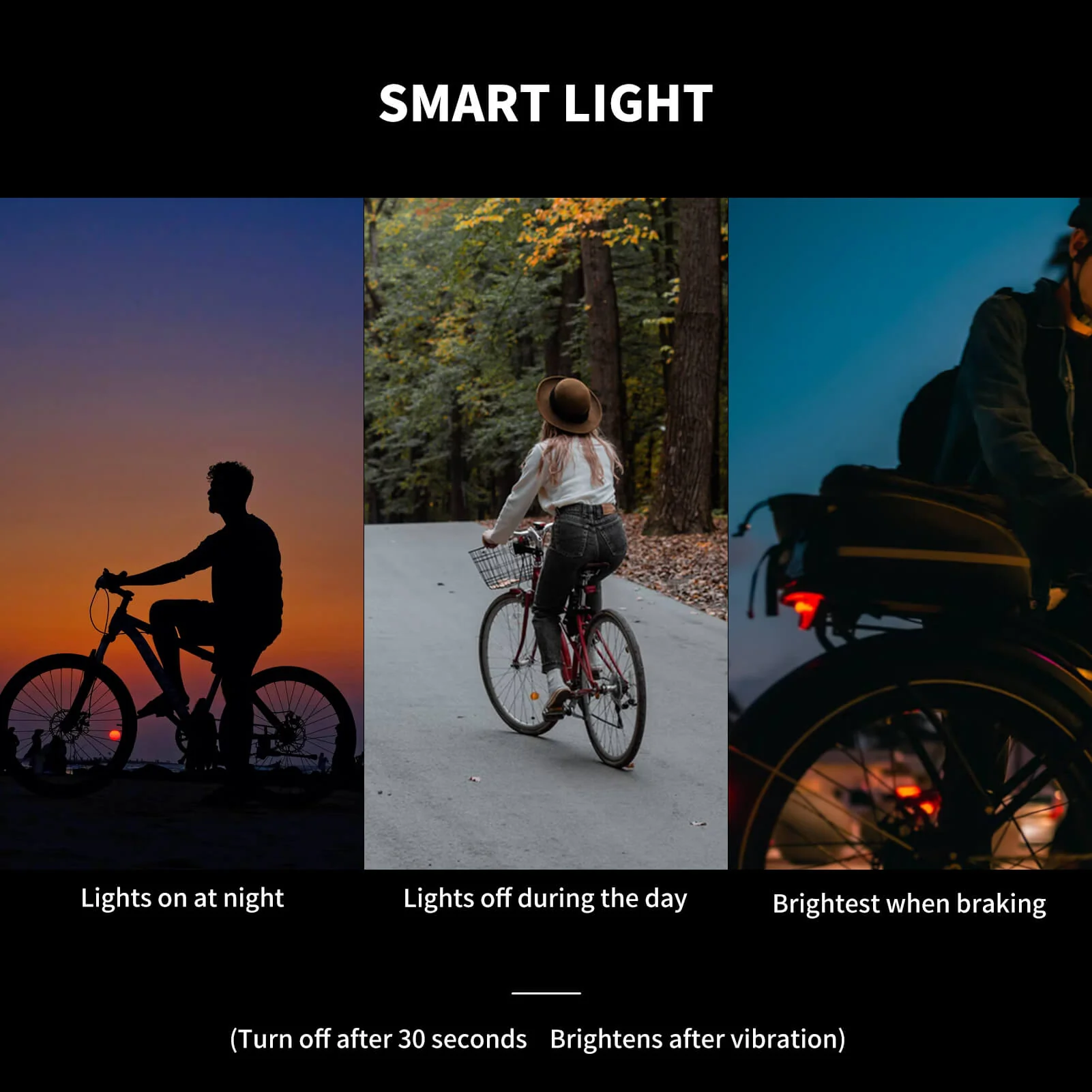 ROCKBROS Q3 Bike Tail Light Intelligent Light Sensor - Image 6