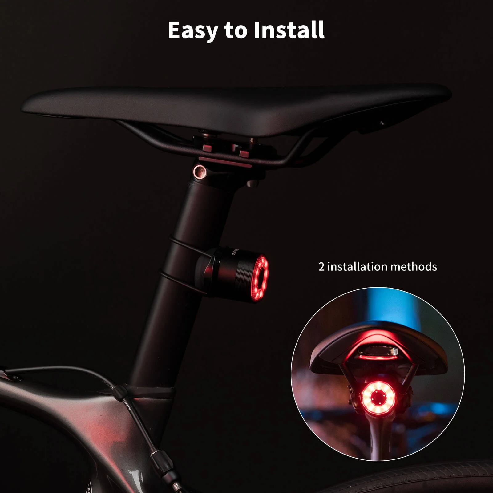 ROCKBROS Q3 Bike Tail Light Intelligent Light Sensor - Image 7