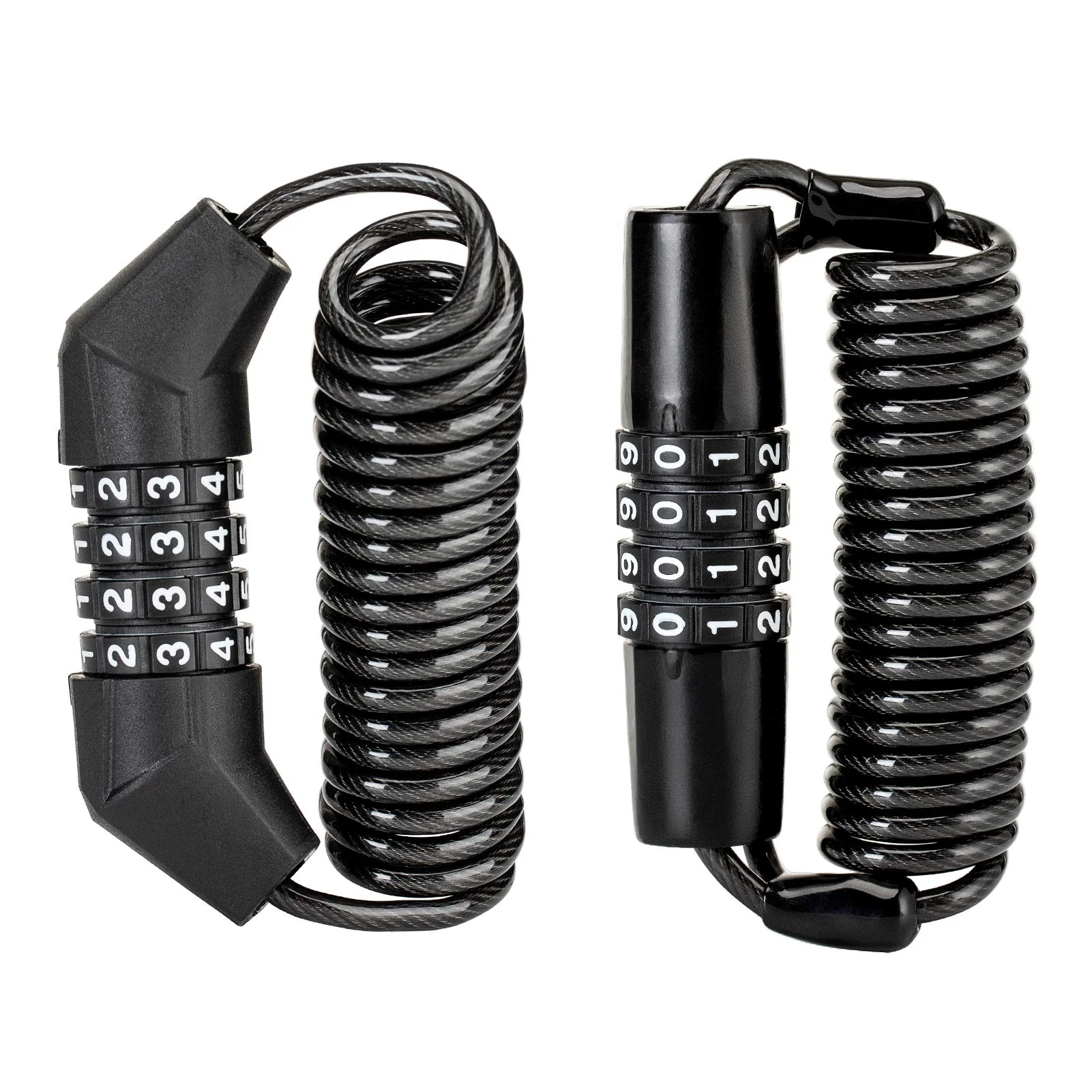 ROCKBROS Retractable Luggage Helmet Lock 4 Digit Little Black, 2Pcs