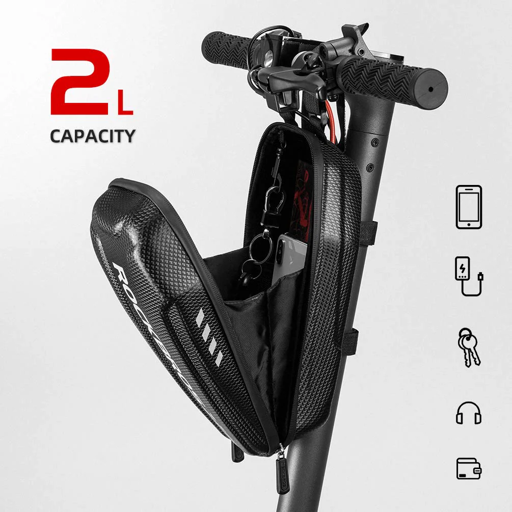 ROCKBROS Scooter Storage Bag Waterproof EVA Hard Shell Handlebar Bag for Scooters Folding Bikes - Image 10
