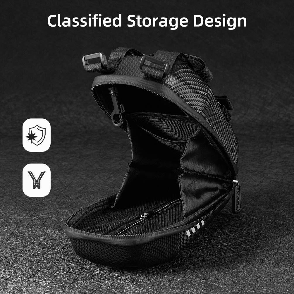ROCKBROS Scooter Storage Bag Waterproof EVA Hard Shell Handlebar Bag for Scooters Folding Bikes - Image 11