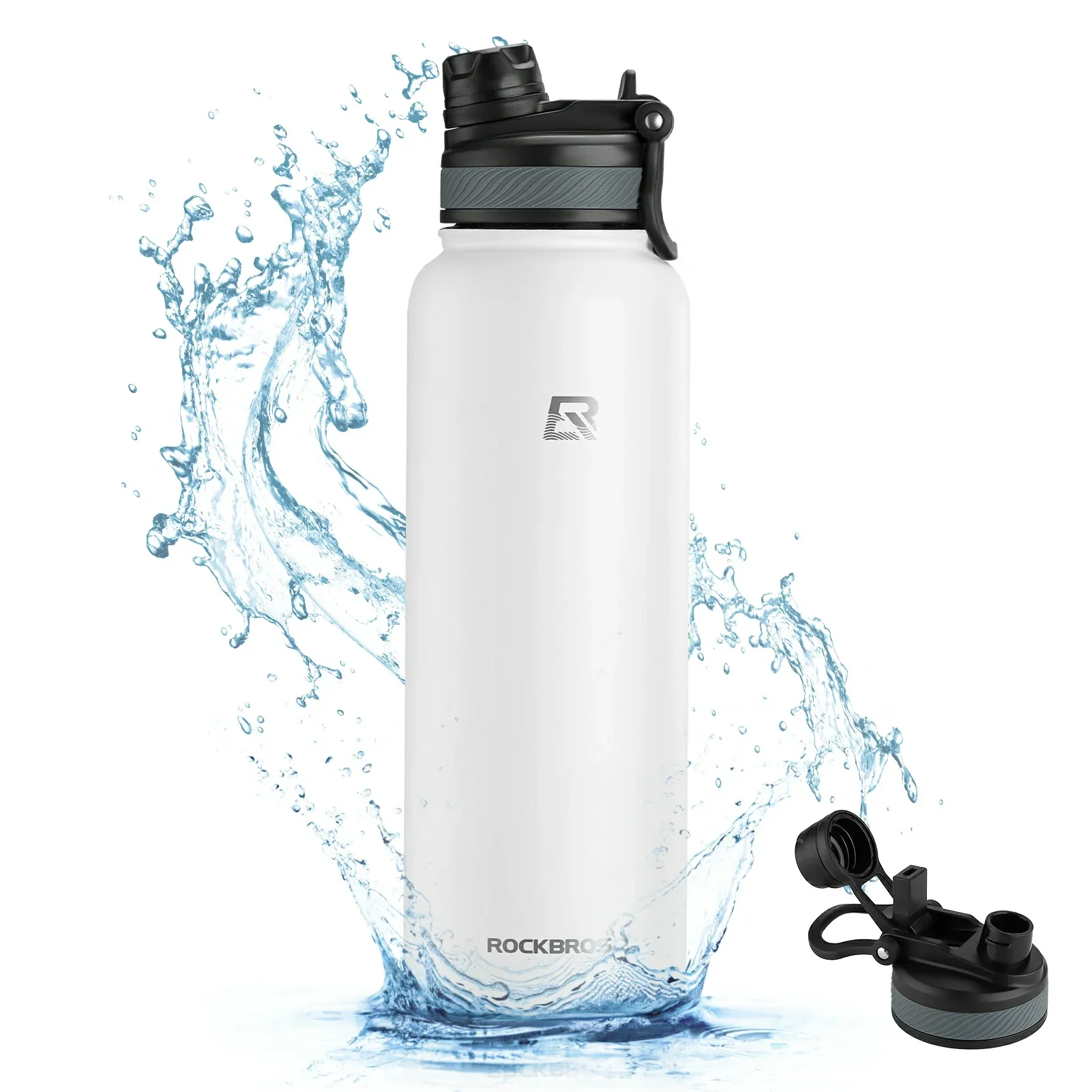 ROCKBROS Stainless Steel Insulated Water Bottle with Straw - Image 4
