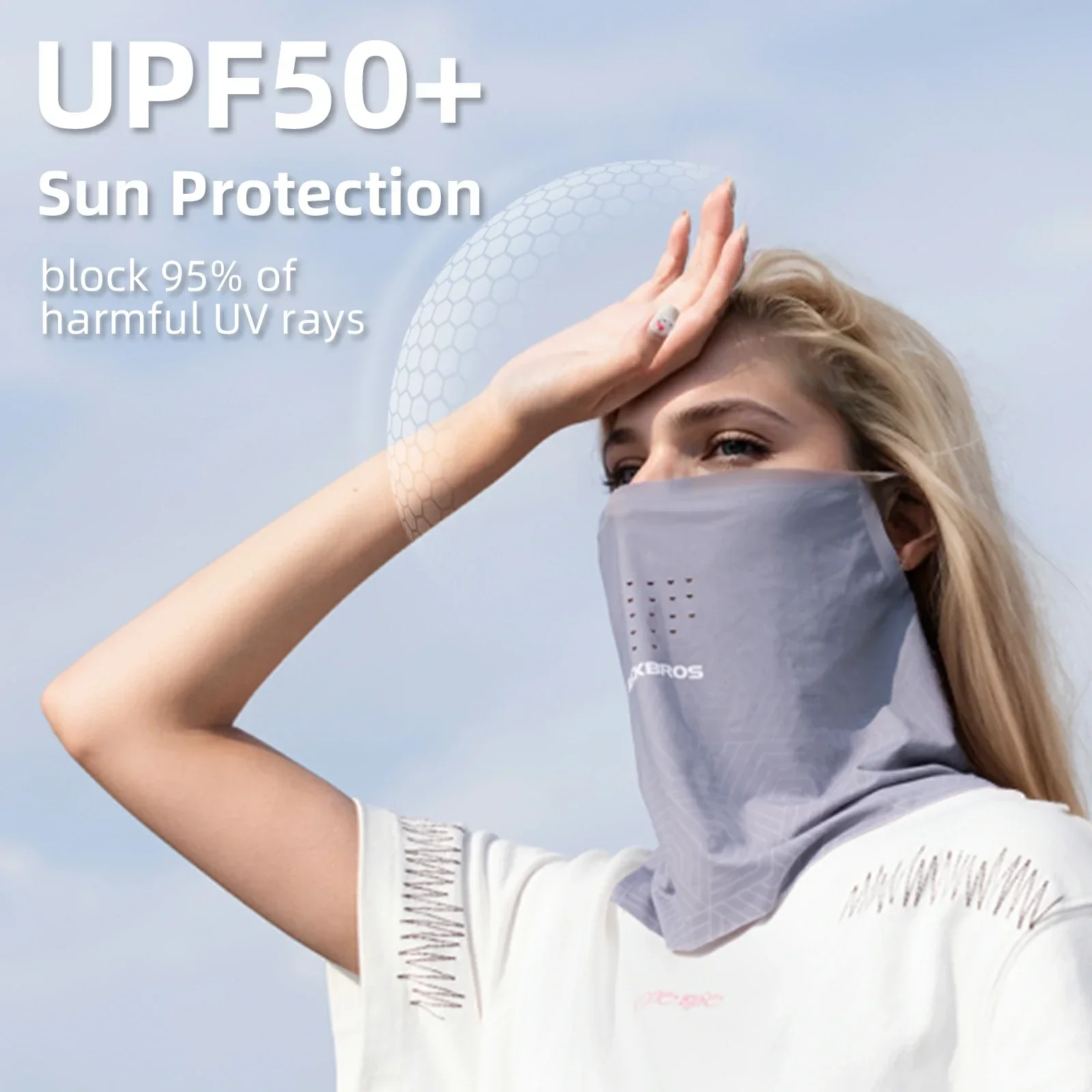 ROCKBROS Summer Cooling Neck Gaiter Breathable Balaclava for Men Women - Image 4