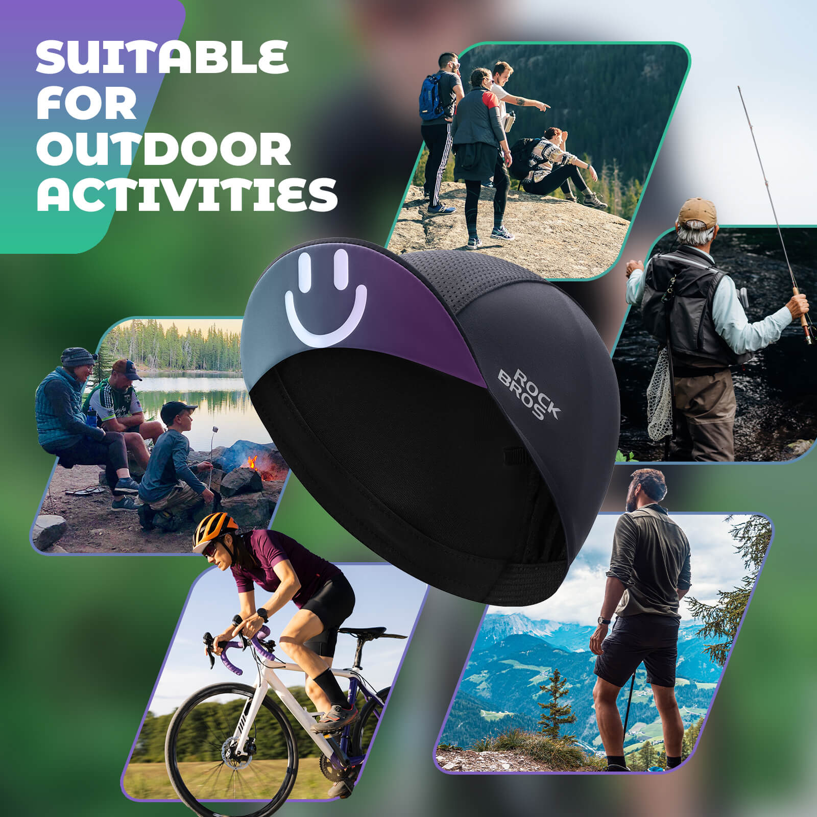 ROCKBROS Summer Cycling Cap Sun Protection Breathable Hat - Image 9