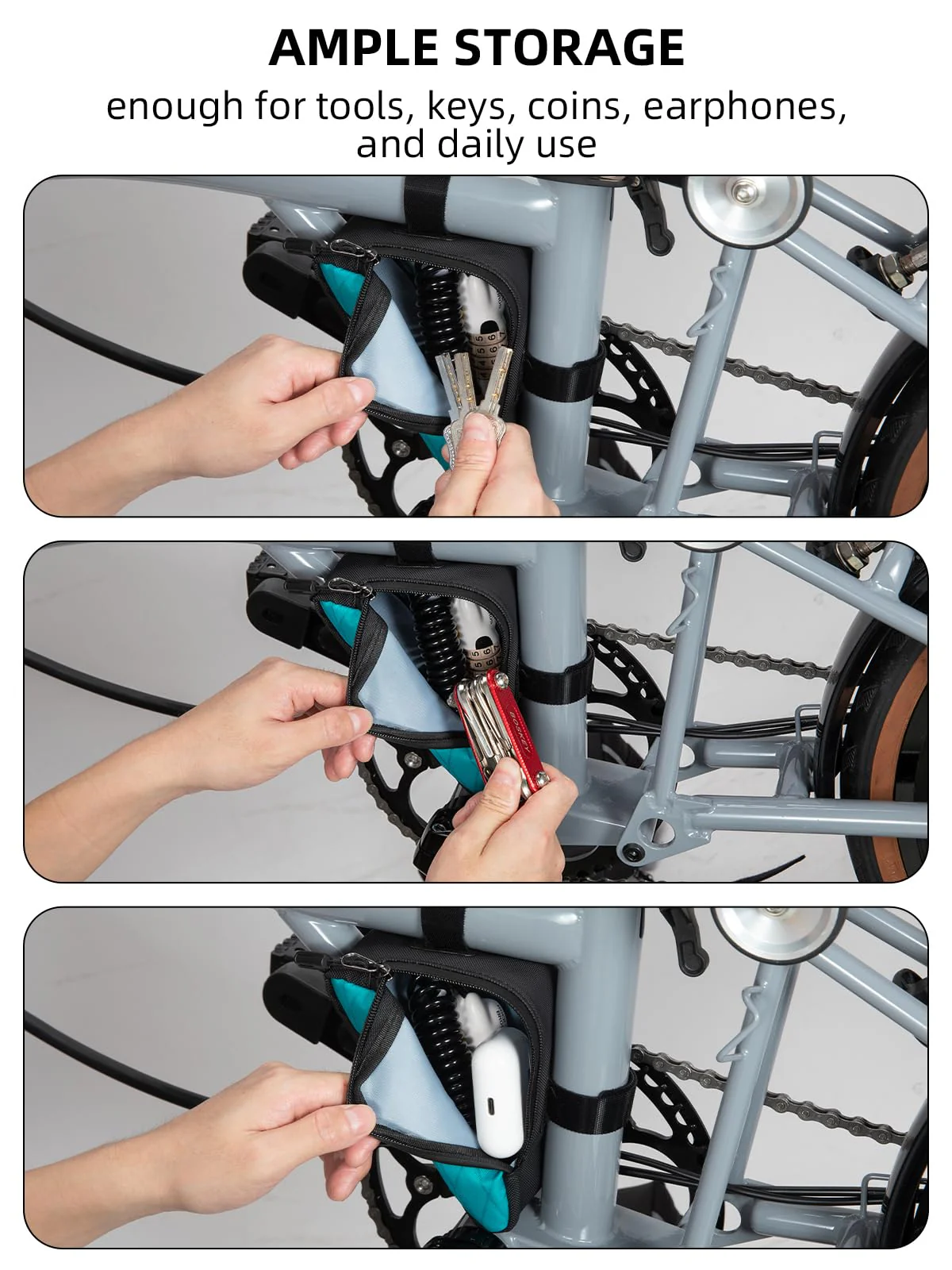 Compact Triangle Bike Tool Storage Bag - Image 24