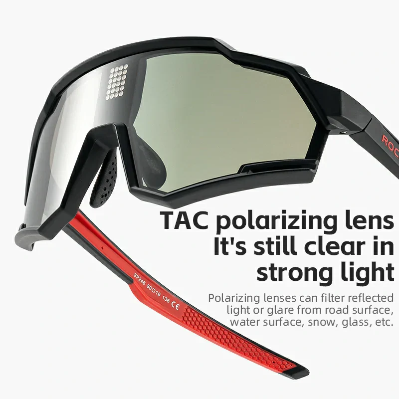 ROCKBROS UV400 Cycling Sunglasses Electronic Photochromic Color Changing - Image 6