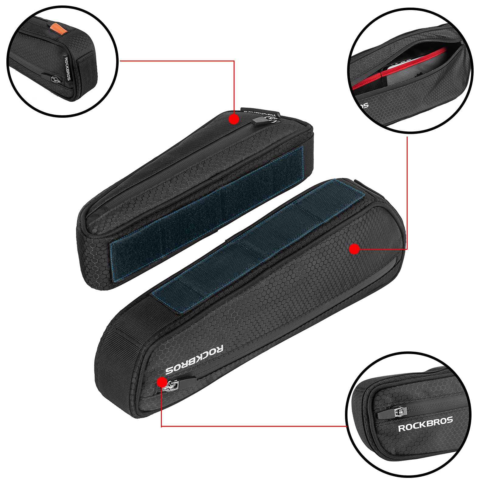 ROCKBROS Water-Resistant Triangle Bike Frame Saddle Bag Accessories for MTB Road Cycling - Image 3
