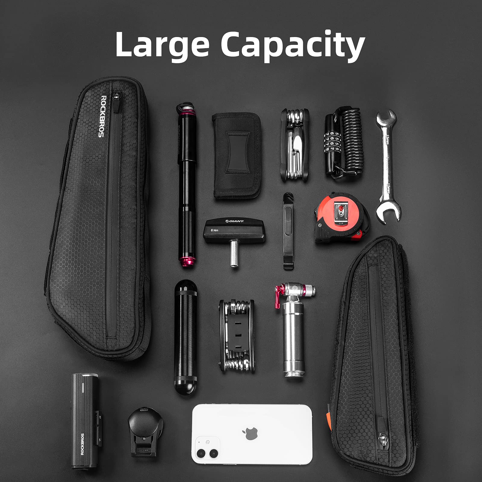 ROCKBROS Water-Resistant Triangle Bike Frame Saddle Bag Accessories for MTB Road Cycling - Image 5
