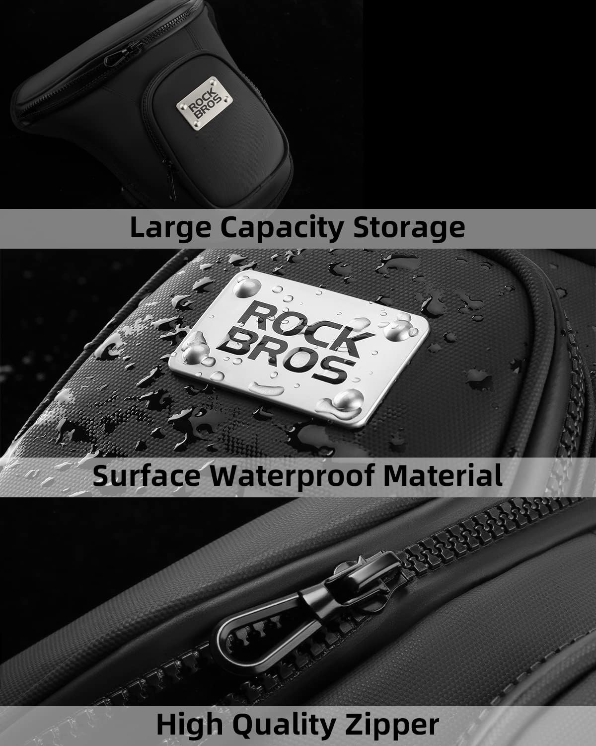 ROCKBROS Waterproof Tactical Drop Leg Bag Durable Adjustable Large Capacity - Image 4