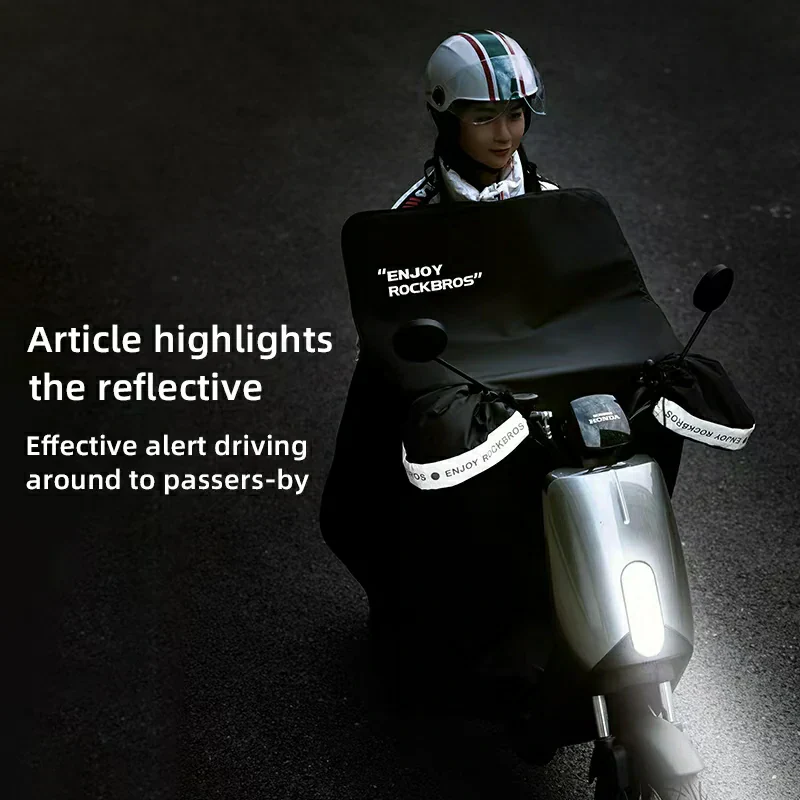 ROCKBROS Winter Electric Scooter Handlebar Muff Windproof Waterproof Leg Cover - Image 6