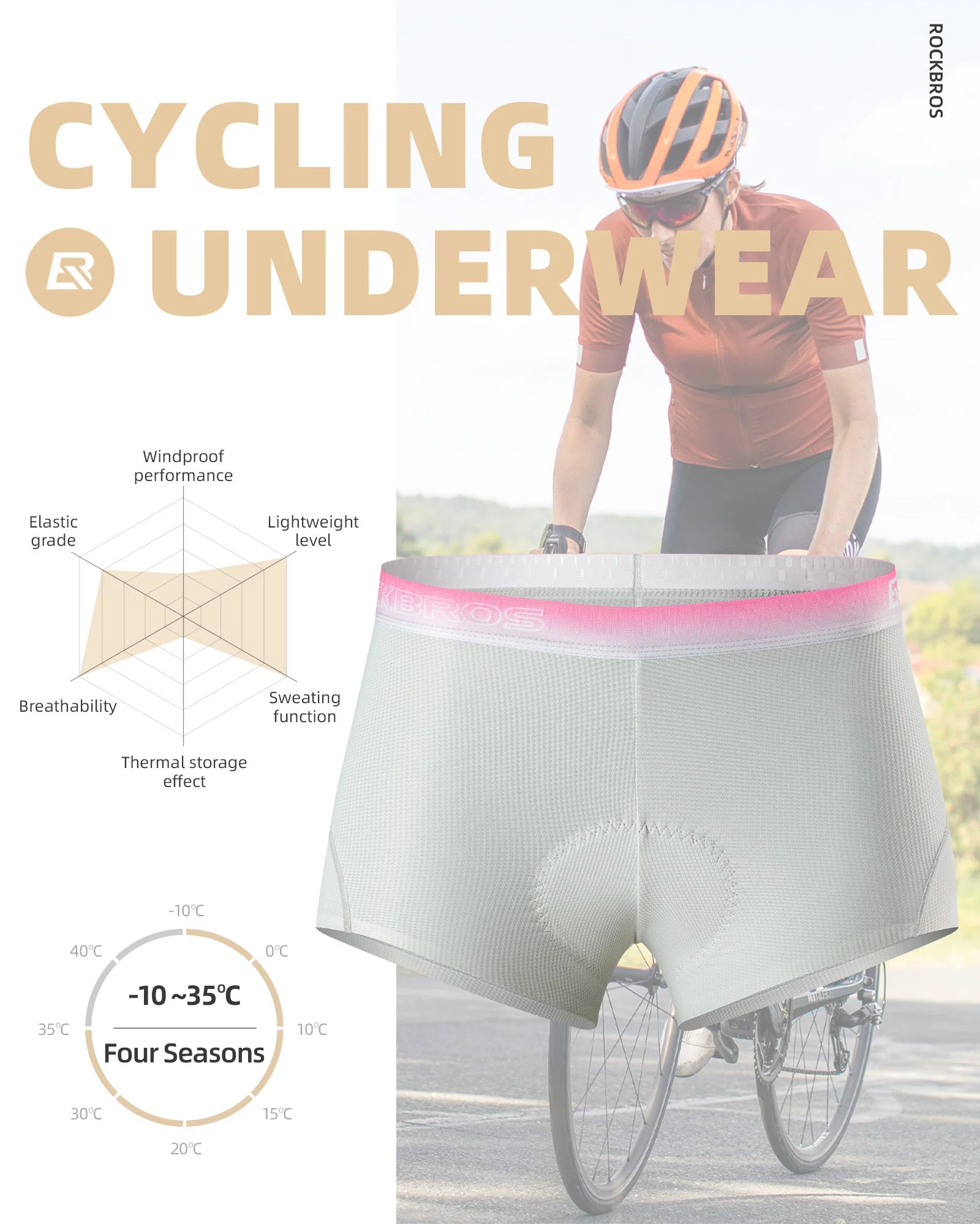 ROCKBROS Women’s Cycling Underwear 4D Padded Bike Shorts - Image 4