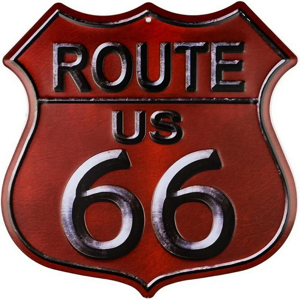 Route 66 American Dreams Shield Metal Tin Signs Posters - Image 26