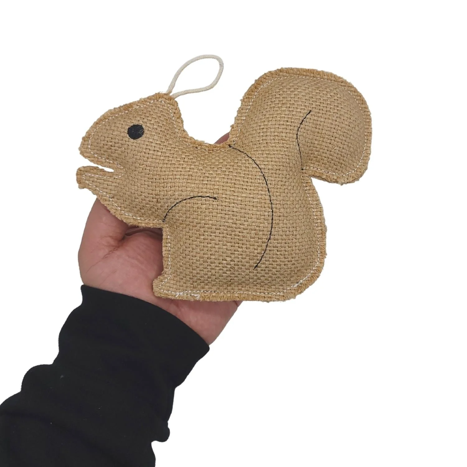 Rustic Jute Squirrel Dog Chew Toy β Non-Toxic & Safe, Soft & Gentle - Image 5