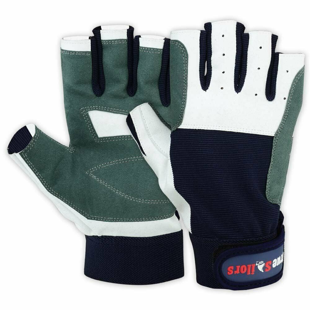 Sailing Gloves All Cut Fingers Blue Grey kayaking watersports - Image 16