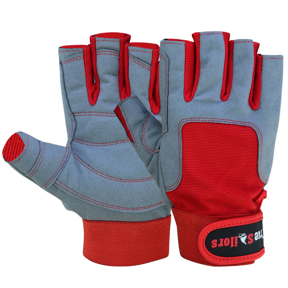 Sailing Gloves All Cut Fingers Blue Grey kayaking watersports - Image 26
