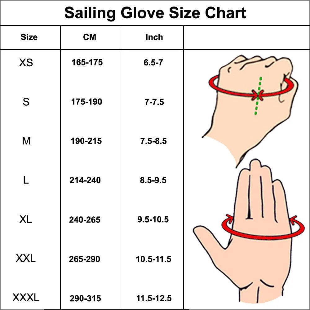 Sailing Gloves With Sticky Palm 3-4 Cut Fingers Kayaking & More Unisex - Image 10