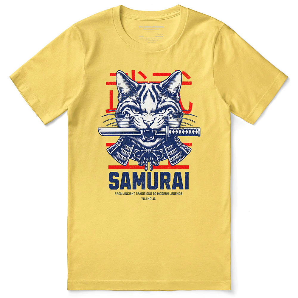 Samurai Cat T-Shirt - Image 7