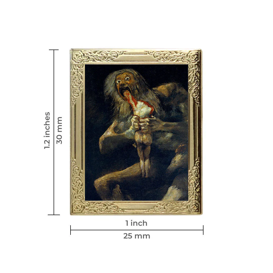 Saturn Devouring His Son Art Frame Pin - Museum Souvenir Fine Art Lapel Pin - Image 2
