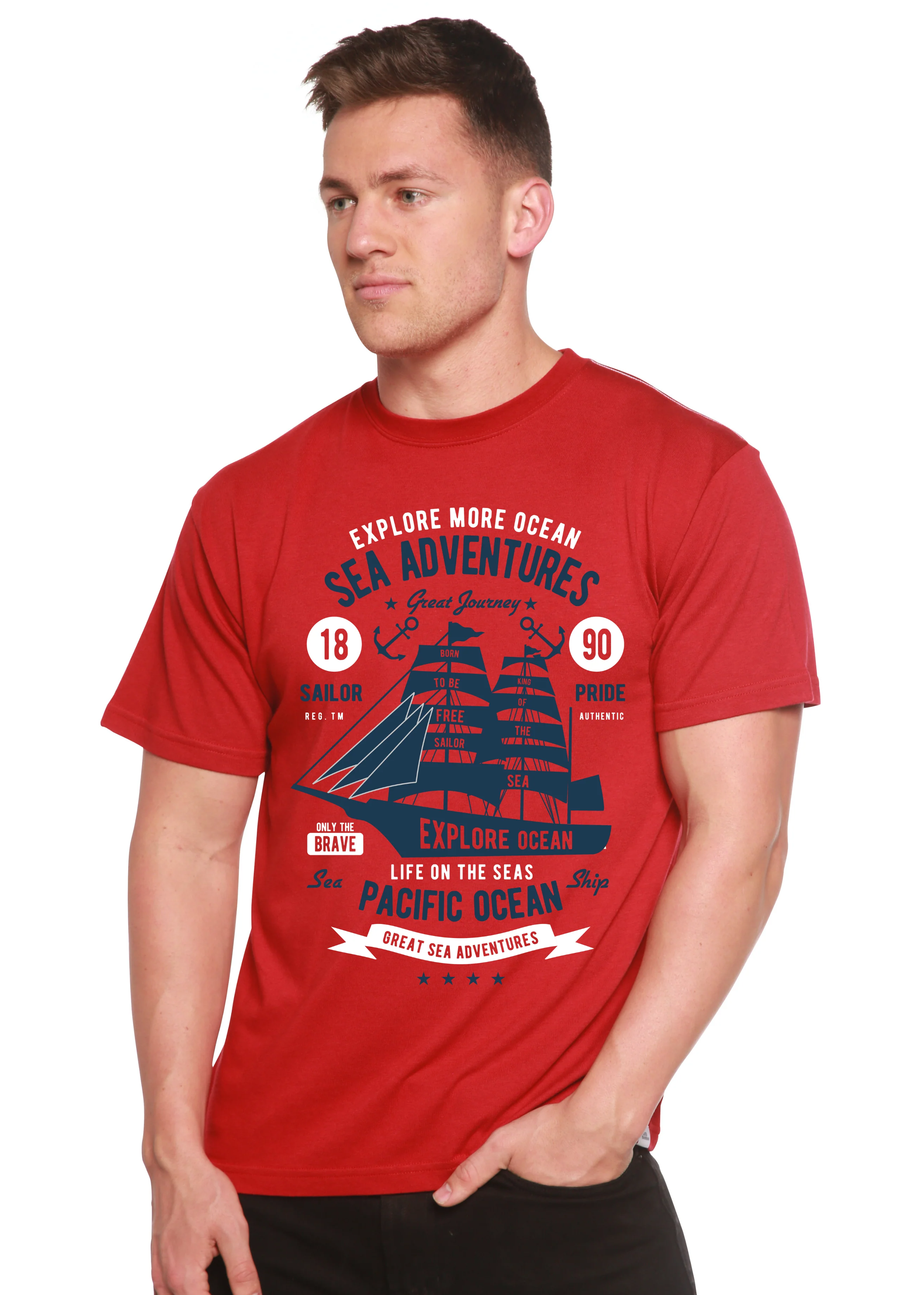 Sea Adventures Spun Bamboo® Men's Bamboo Viscose/Organic Cotton Short Sleeve Graphic T-Shirt - Image 7
