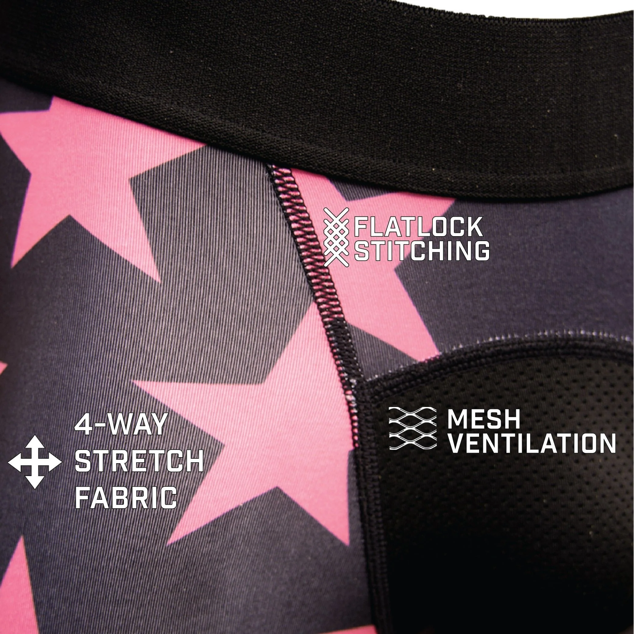 Shadow USA Flag - Breast Cancer Awareness Compression Tights - Image 3
